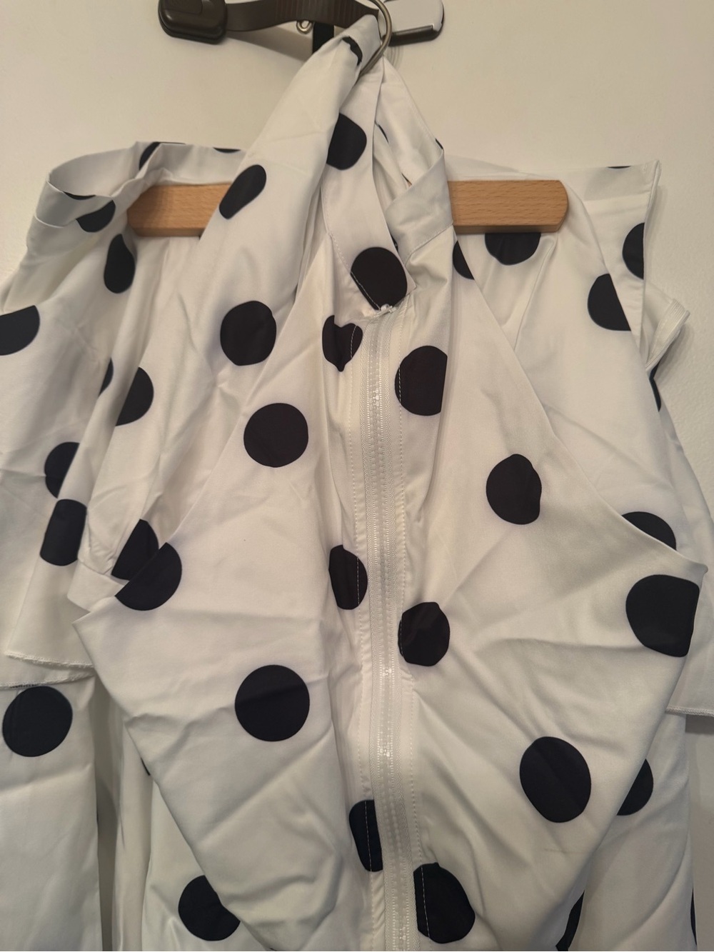 White Polka Dot Halter Dress